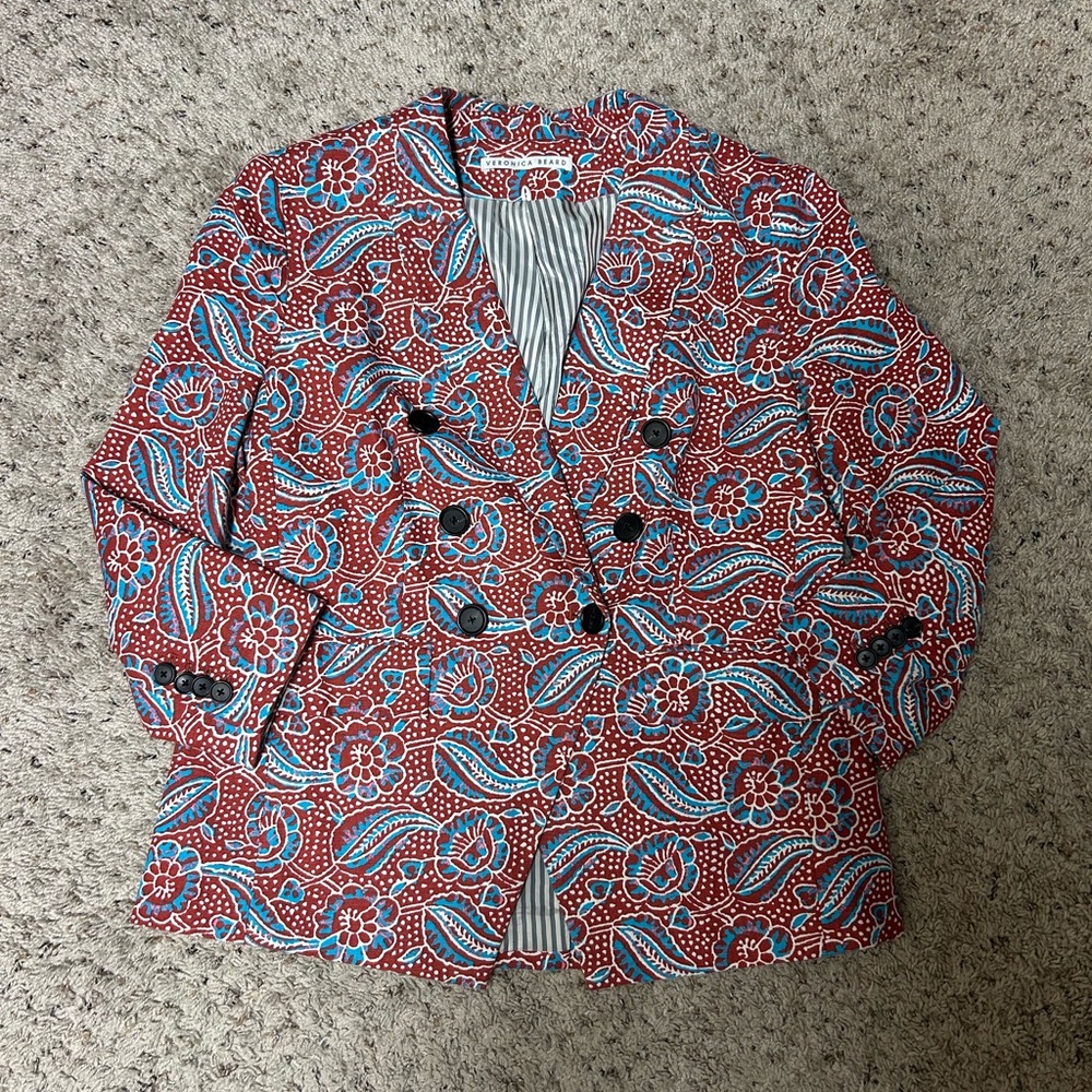 Veronica Beard Multicolor Patterned Blazer - image 5